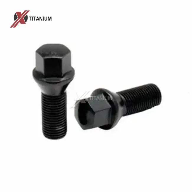 black titanium 27mm ball seat wheel bolts 14x1.5